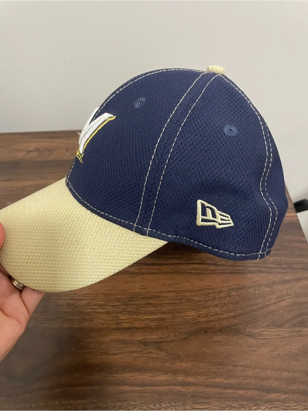Milwaukee Brewers Hat Cap Strap Back Mens One Size Blue Tan MLB Baseball New Era